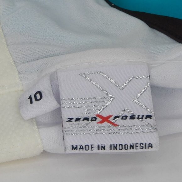 Mesh Swim Tankini ZeroXPosure Teal/Brown/White NWT (SW014) - Picture 4 of 9